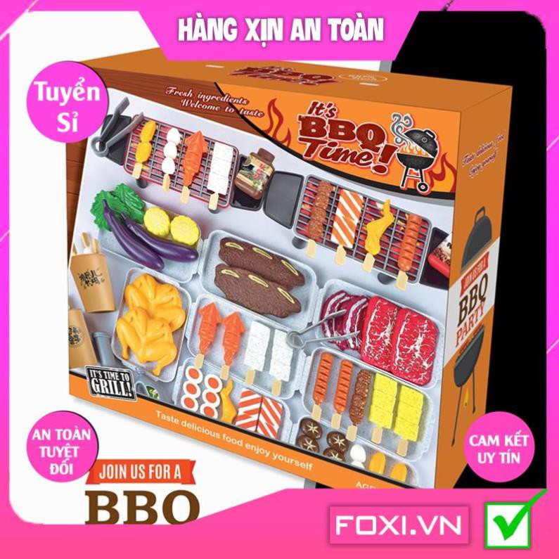 Bộ đồ chơi hộp thịt nướng BBQ 55 chi tiết màu sắc đẹp-bắt mắt-dễ chơi-sáng tạo-món quà bổ ích cho bé