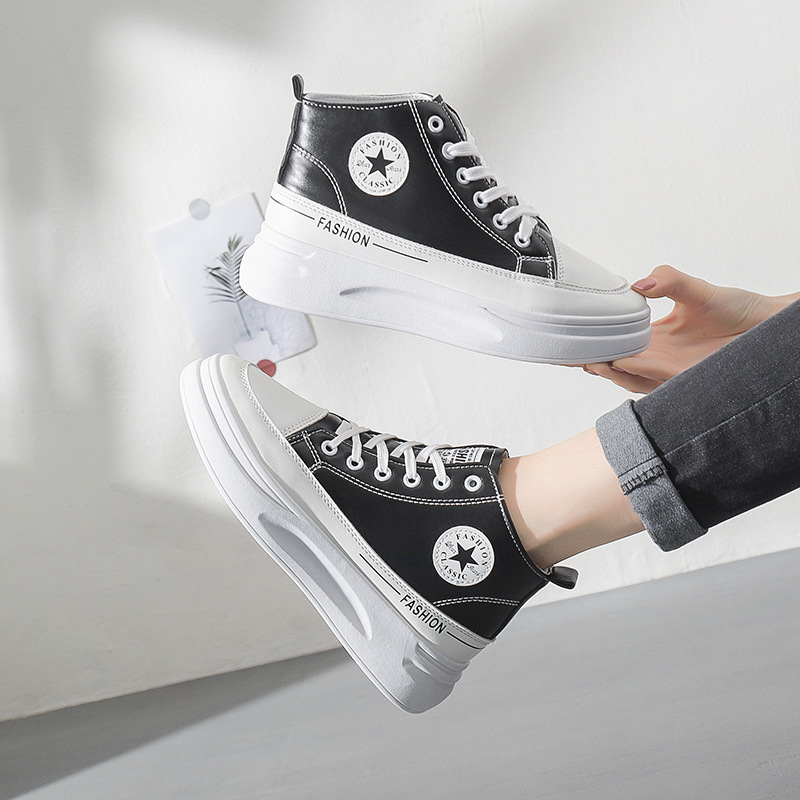 Giày Thể Thao Nữ Cổ Cao Thời Trang Hàn Quốc Năng Động