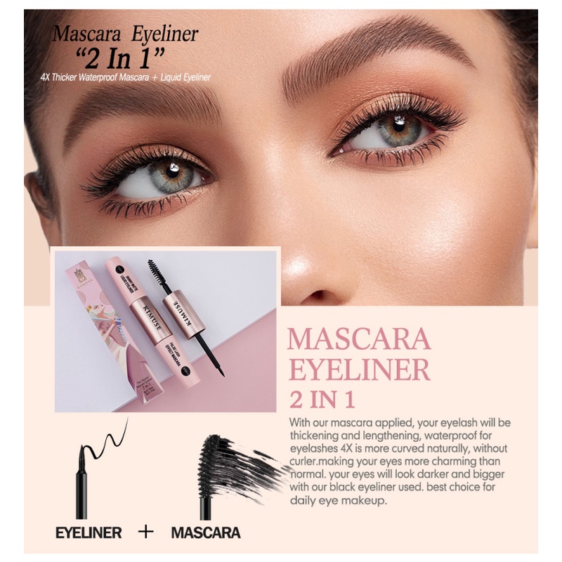 Mascara + Bút Kẻ Mắt 2 Trong 1 KIMUSE Chống Nước Lâu Trôi Chống Mồ Hôi Lâu Trôi | BigBuy360 - bigbuy360.vn