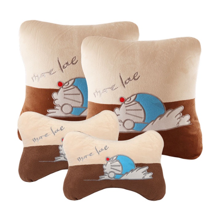 Gối tựa đầu ô tô gối tựa lưng ô tô trang trí xe hơi cao cấp hình Doraemon hoạt hình dễ thương TOO-STORE