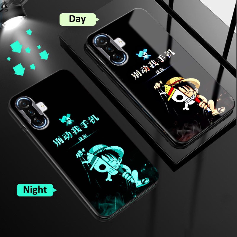 Ốp Poco F5 Pro Điện Thoại Kính Cường Lực Dạ Quang Cho Xiaomi Redmi K40 Gaming K50 Gaming Redmi K50 K50 Pro K60 K60 Pro Redmi K40 K40 Pro K40s Poco F3 F4 F5 Redmi 9A Anime Naruto Sasuke Zorro Cartoon Fashion Casing Glow in the Dark