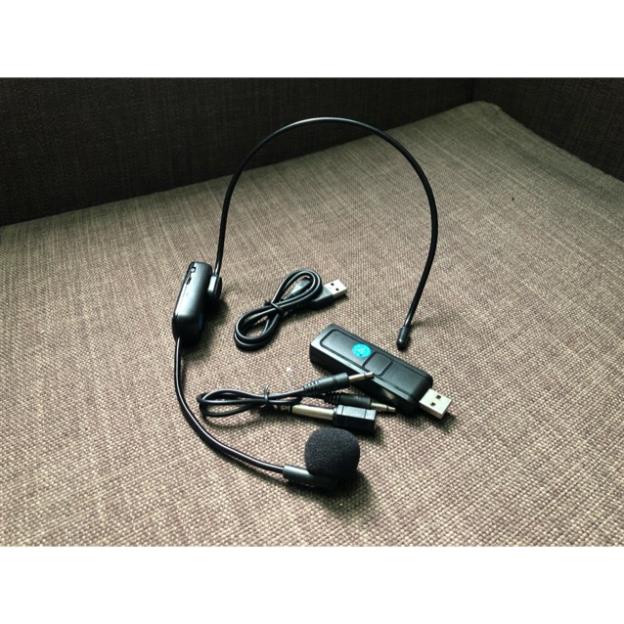 Mic không dây quang tai usb cho loa kéo, loa trợ giảng, máy tính laptop