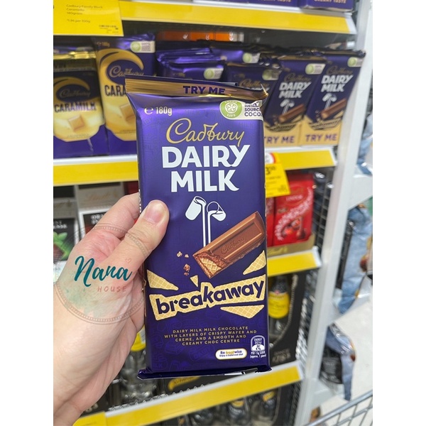 Chocolate Cadbury Dairy Milk thanh lớn 180gr cực nhiều vị - bill ✈️ từ Úc