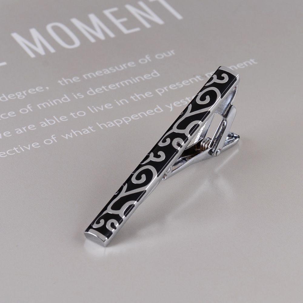 Kẹp Cà Vạt Bằng Đồng Họa Tiết Kẻ Sọc Sáng Tạo Cho Nam