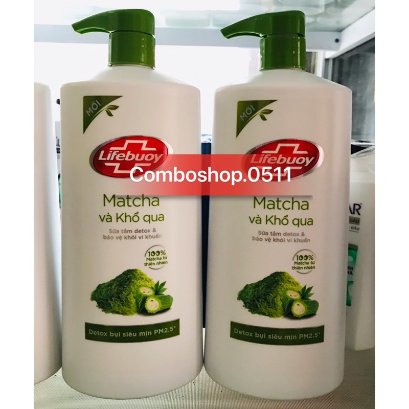 Sữa tắm Lifebuoy matcha & khổ qua, than hoạt tính & bạc hà chai 850g | BigBuy360 - bigbuy360.vn