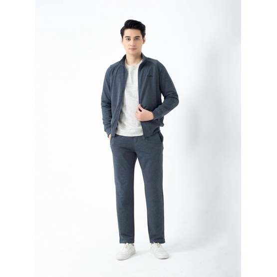 Bộ đồ thu đông nam dài tay Insidemen  cotton kéo khóa , quần suông ILH003W1