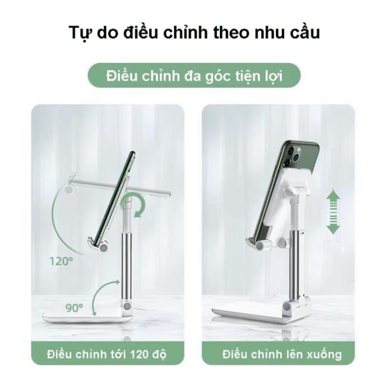 Giá đỡ điện thoại để bàn, Kệ điện thoại, iPad để bàn có thể gập gọn, chống tê mỏi tay