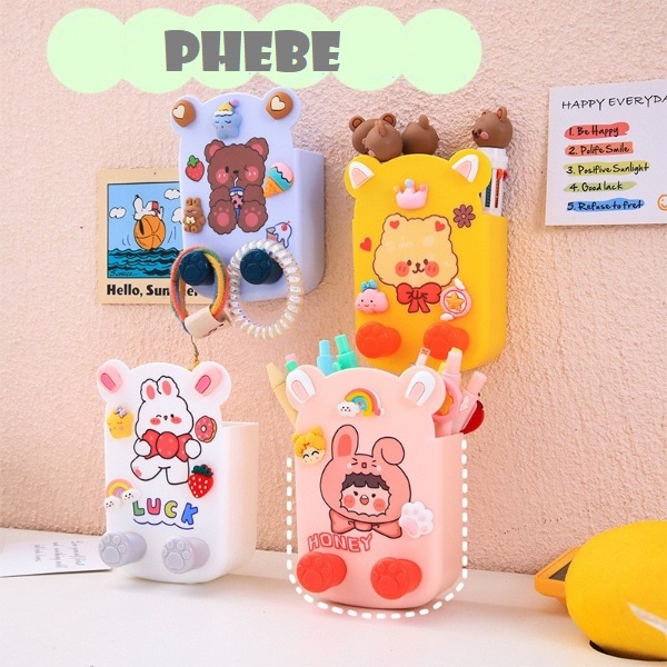 Giá đỡ kệ dán tường đa năng tự trang trí DIY để điện thoại remote điều khiển dễ thương