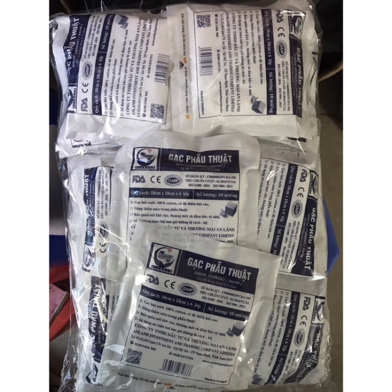 Gạc y tế bịch 10 túi
