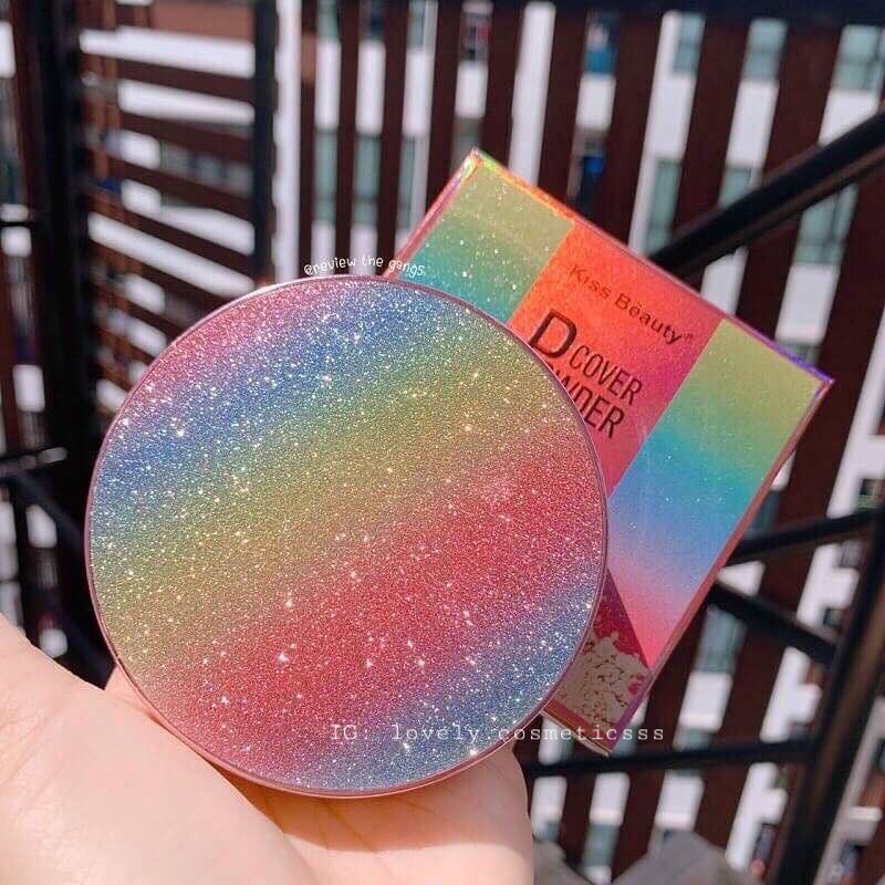 🌈Phấn phủ 2 tầng vỏ Kim tuyến blingbling siêu đẹp Kiss Beauty🌈
➖