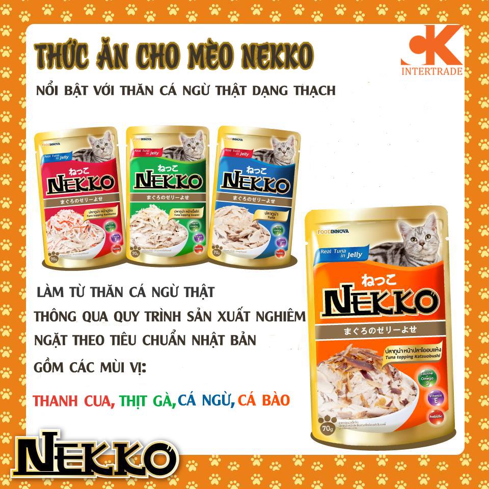 [Gói 70g] Pate Mèo Nekko Nhật Bản - Hàng chính hãng công ty