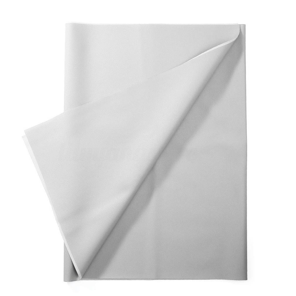 Vải da simili PVC - vải giả da làm handmade -  màu trắng có vân