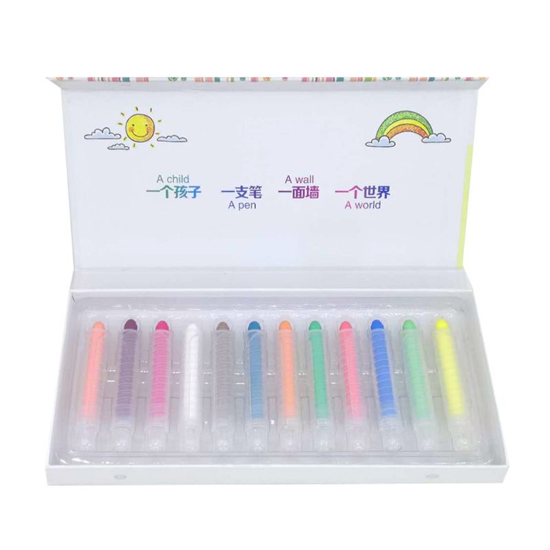 Set 12 Phấn Vẽ Không Bụi Nhiều Màu Sắc Dành Cho Học Sinh / Văn Phòng
