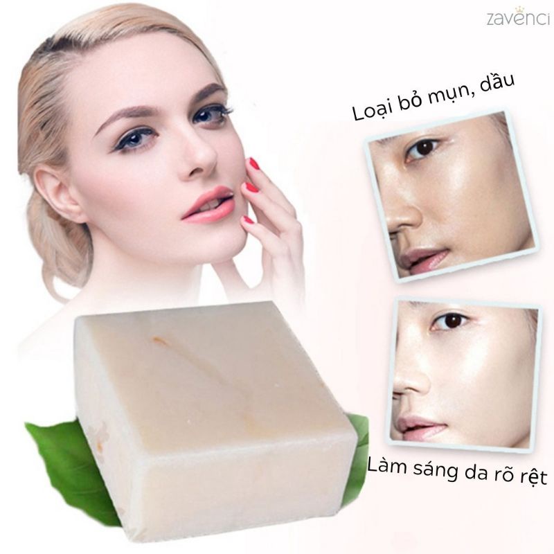 Xà Phòng Cám Gạo - Xà Phòng Trắng Đá Thái Lan Jam Rice Milk Soap 65gam