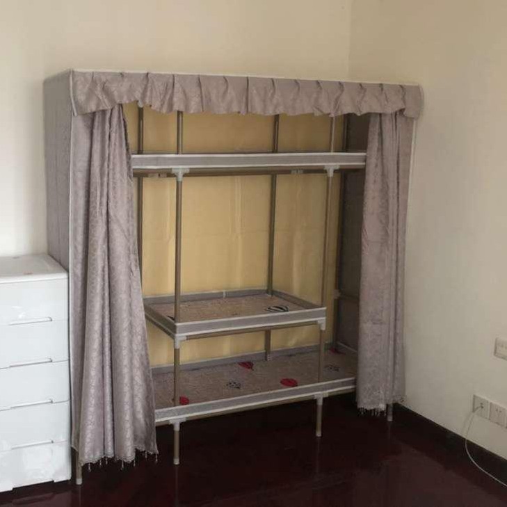 Tủ vải Đựng Quần Áo Vải Khung Thép loai 1 metall 3 buồng cao cấp m5 phi 22mm