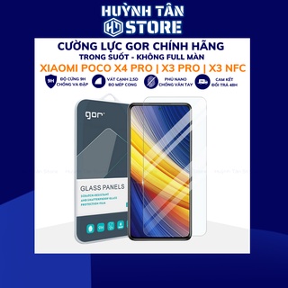 Cường lực xiaomi poco x4 pro x3 pro x3 nfc trong suốt KHÔNG FULL MÀN chống bám vân tay chính hãng GOR huỳnh tân store
