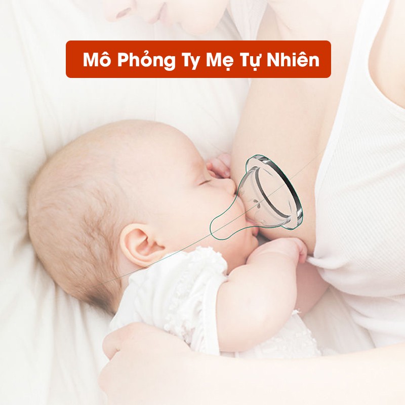 Núm ti silicone siêu mềm cổ rộng Mô phỏng ty mẹ tự nhiên Hupa - Phụ kiện thay thế cho bình sữa em bé cao cấp an toàn