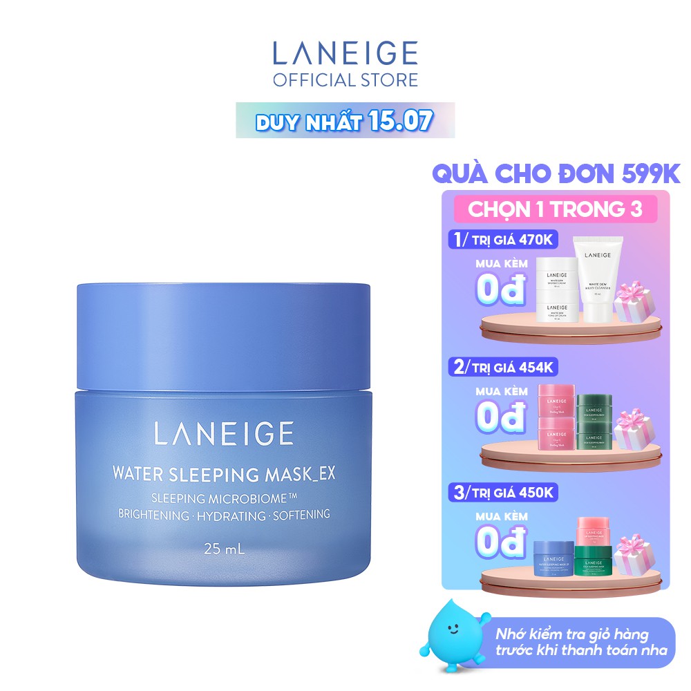 Mặt nạ ngủ tăng khả năng tự vệ của da LANEIGE Water Sleeping Mask EX 25ml | BigBuy360 - bigbuy360.vn
