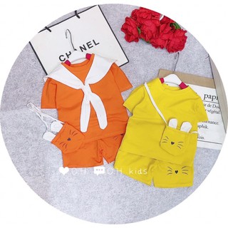 [ SET 4 CHI TIẾT ] SET BỘ NƠ CỔ KÈM TÚI THỎ
