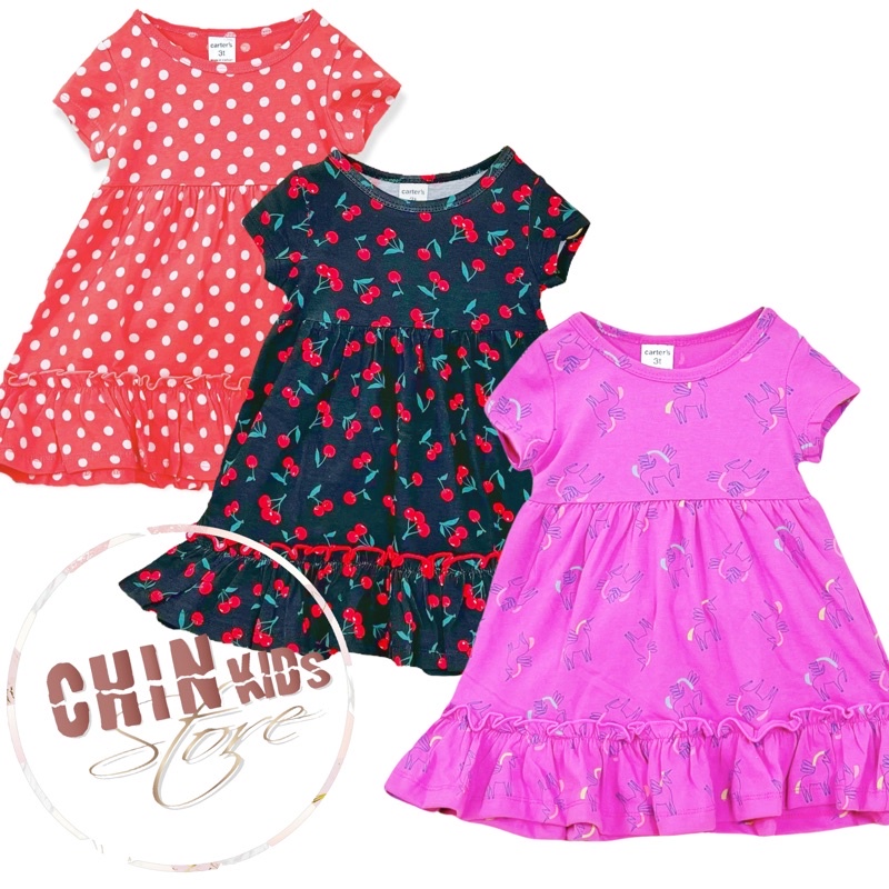 Váy bé gái VNXK xòe đuôi cá thun cotton tay cộc