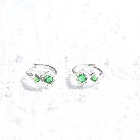 Bông tai bạc nữ 925 Nạm đá cao cấp QMJ - Q725