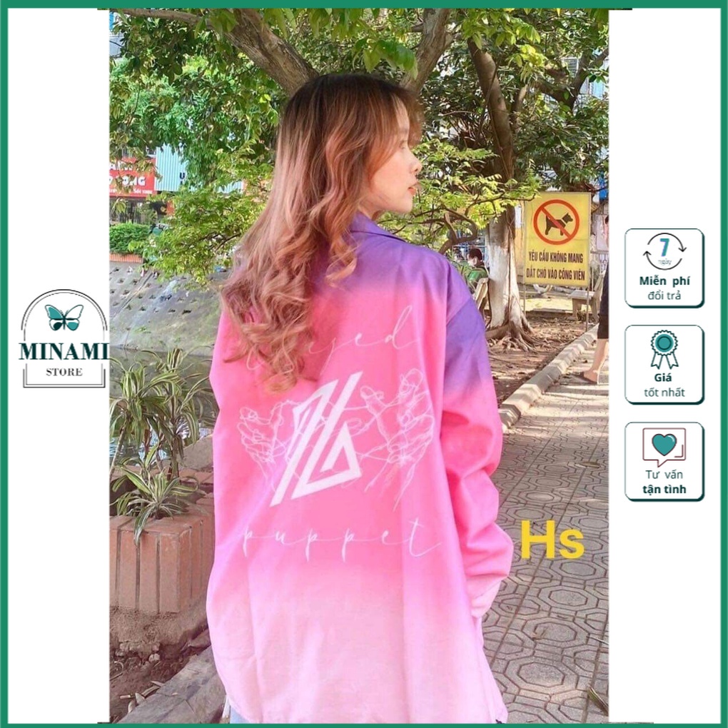 Áo Khoác Gió In Zz Màu Hồng Nữ Tính Mã 644 Minami.Store