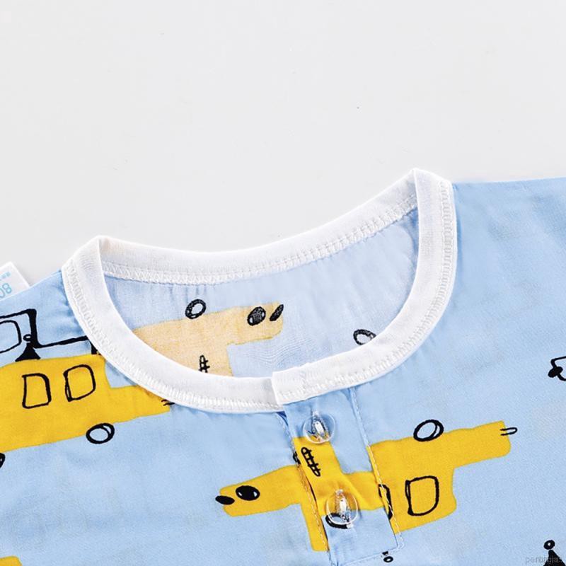 ruiaike  Summer Toddler Kids Cartoon Cotton Pajamas Suit Home Sleepwear Nightwear