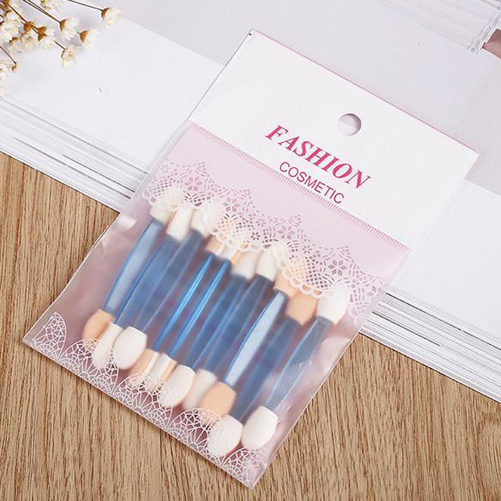 (Hàng Mới Về) Set 10 Cọ Trang Điểm Mắt Hai Đầu Dùng Một Lần Tiện Dụng