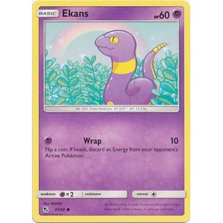 Thẻ Bài Pokemon Ekans - 25/68 - Common