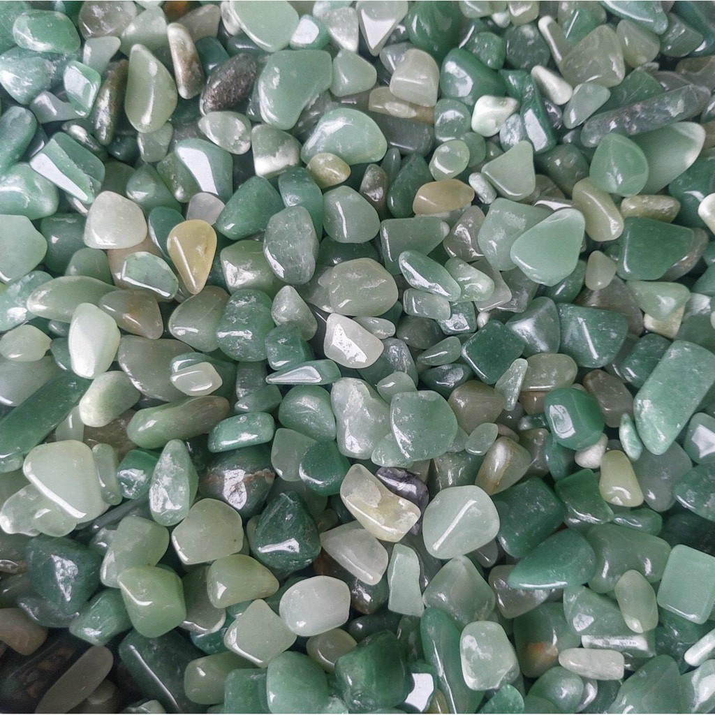 100gr Đá vụn TA xanh aven không lỗ thanh tẩy [Aventurine quartz chips]