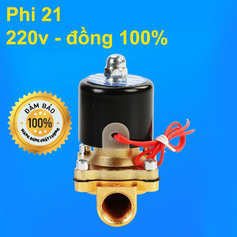 Van điện từ PNC - phi 21, dùng điện 220V, Van đóng khi cắt nguồn điện