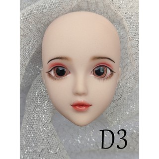 Đầu búp bê OB-KE mắt gắn đã Facup vòng đầu 11.5 cm