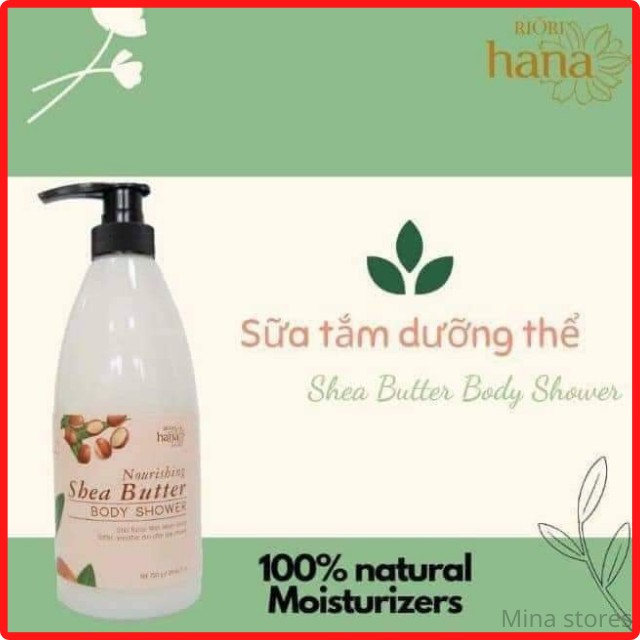 Sữa Tắm Dưỡng Ẩm Bơ Sữa Hạt Mỡ RIORI Nourishing Shea Butter Body Shower 750g - Chiết Xuất Sữa Dê và Bơ Hạt Mỡ