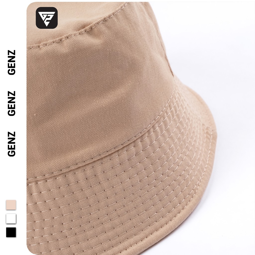 Nón bucket vành cụp GENZ trơn nhiều màu phong cách Ulzzang Unisex ZA015