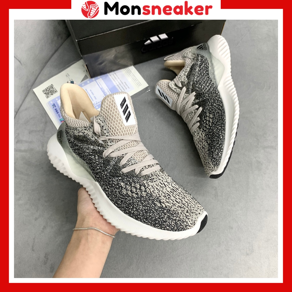Giày Thể Thao Nam Nữ, Giày Sneaker Alphabounce Beyond Kem Muối Tiêu Cao Cấp [Full Box + Bill]