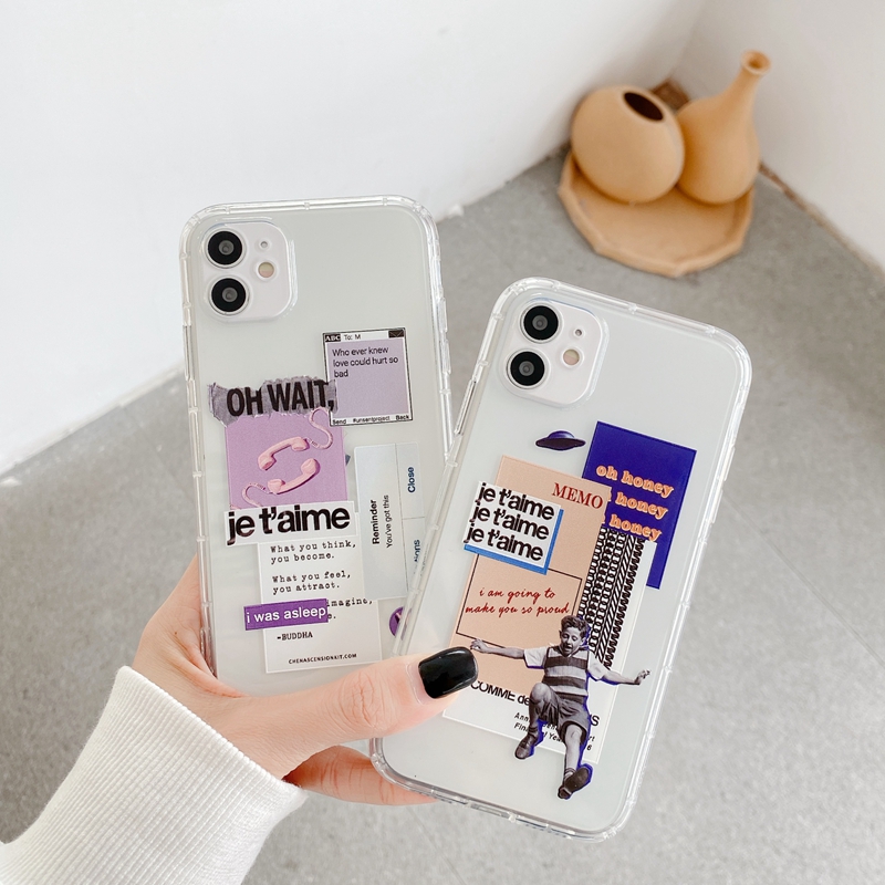 Ốp Điện Thoại SUNTAIHO TPU Họa Tiết Chữ Tiếng Anh Và Cậu Bé Cho Iphone 12 mini Pro Max 11 Pro Max 6 6s Plus Xr Xs Max 8 7 Plus Se 2020