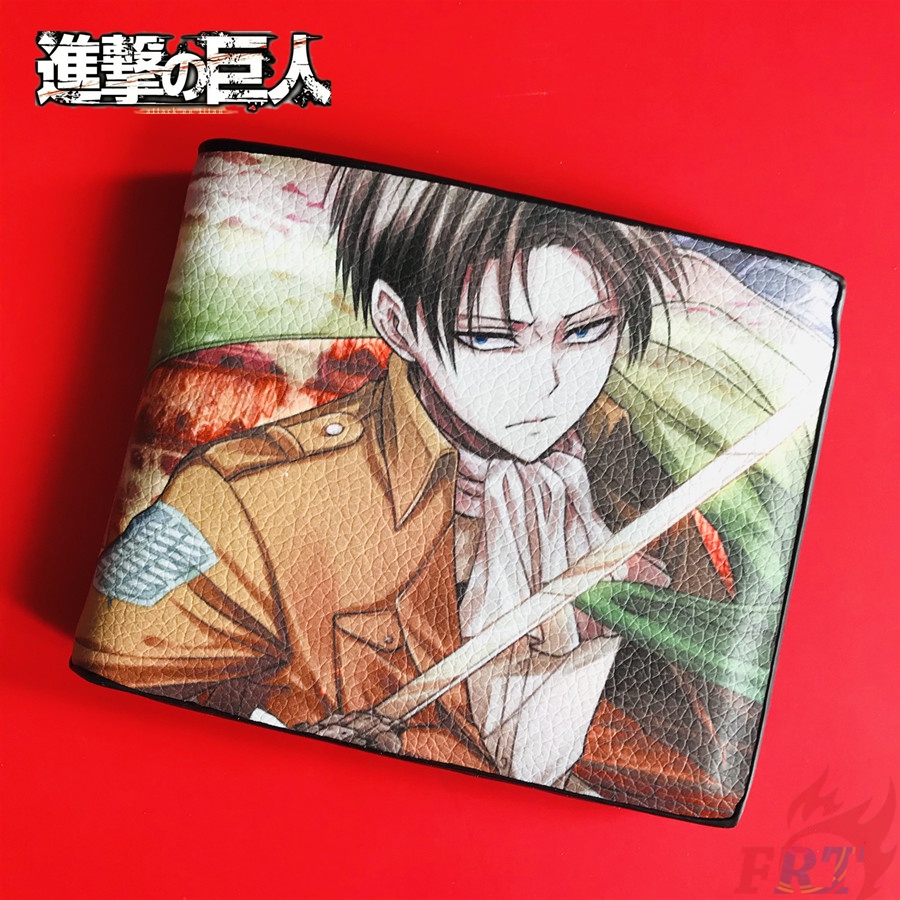 ❀ Anime Levi · Ackerman Mikasa Ackerman - Ví Attack On Titan ❀ 1Pc Wings of Liberty Retro Ví PU Ví T