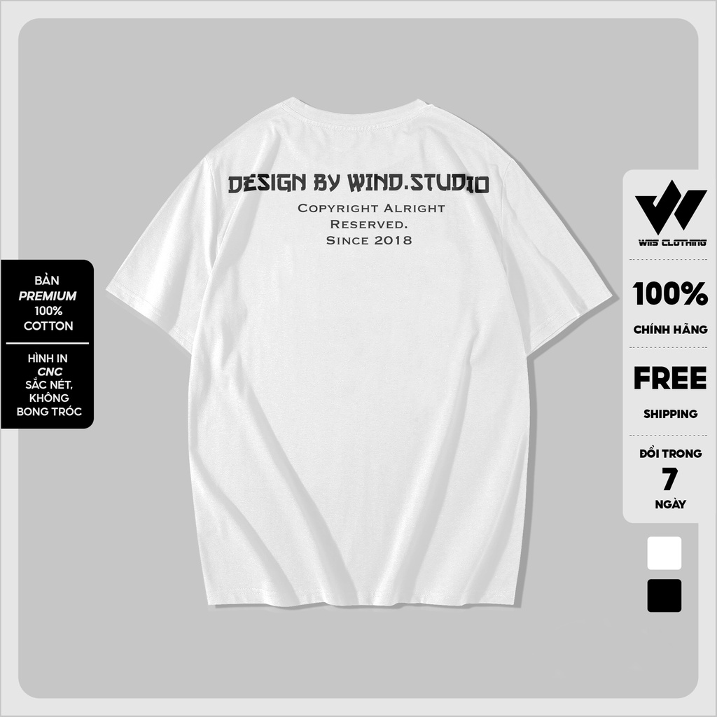 Áo thun tay lỡ unisex form rộng WIIS phông oversize cotton 65% TSHIRT nam nữ