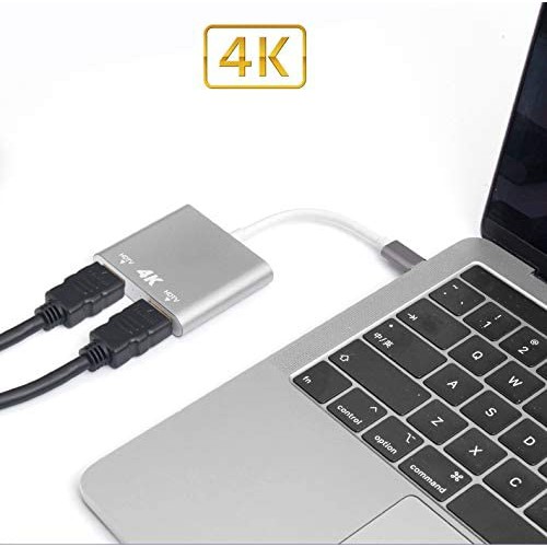 Cáp chuyển USB Type C to 2 HDMI Onten 9175b hỗ trợ 4K - Hàng Chính Hãng