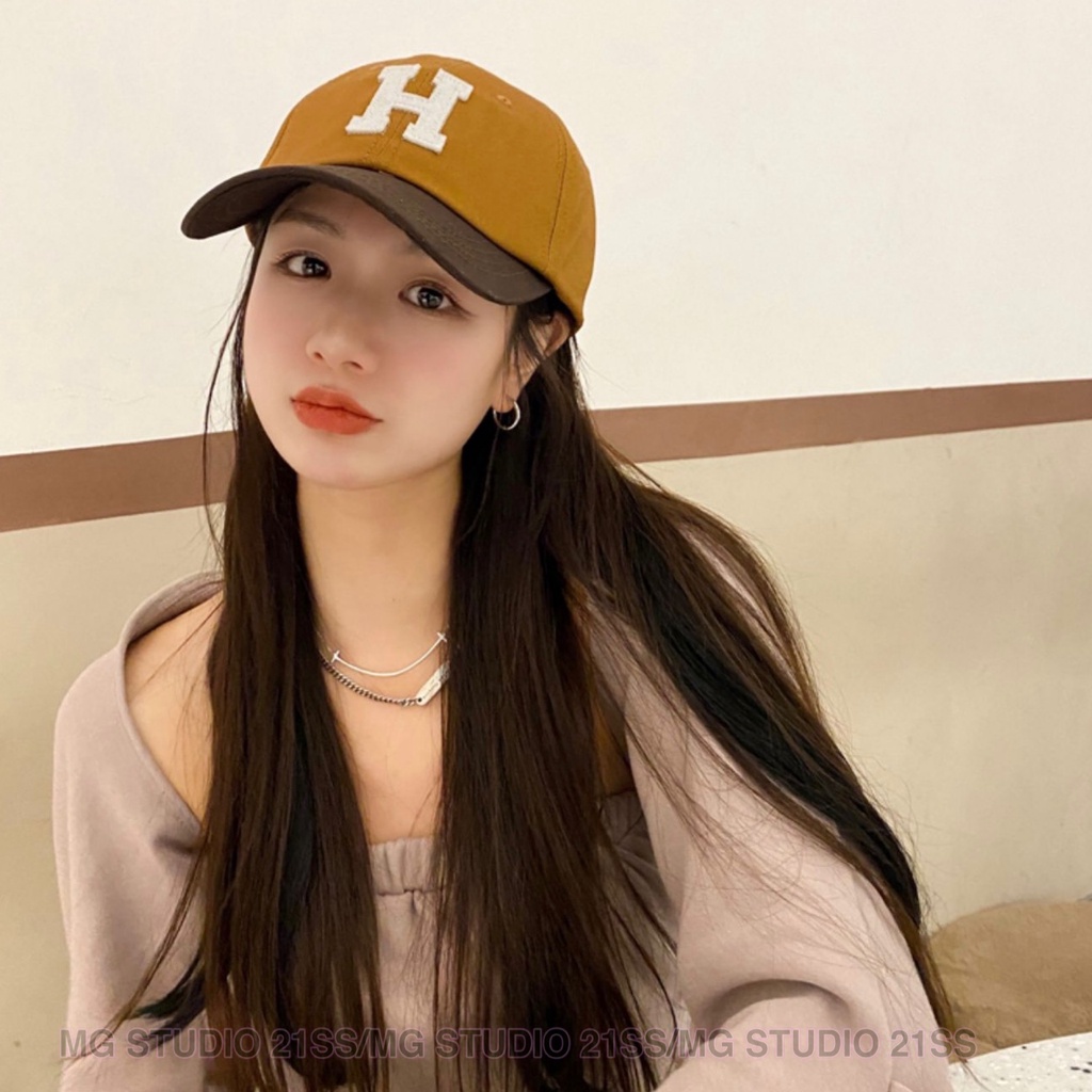 Nón MG STUDIO hoạ tiết thêu nỗi chữ H sành điệu