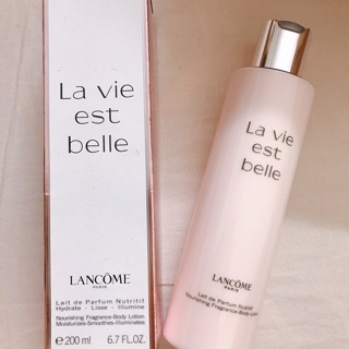 Dưỡng thể toàn thân Lancome hương nước hoa La vie est belle chính hãng tester 200ml tuyên ngôn của hạnh phúc