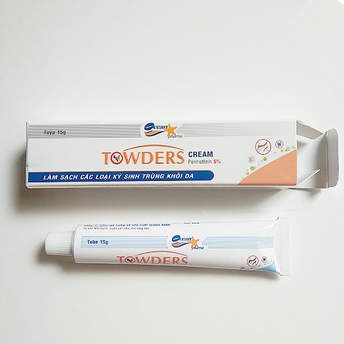 Kem bôi ghẻ Towder Cream loại bỏ các loại rận mu và làm sạch kí sinh trùng khỏi da Tuyp 15g