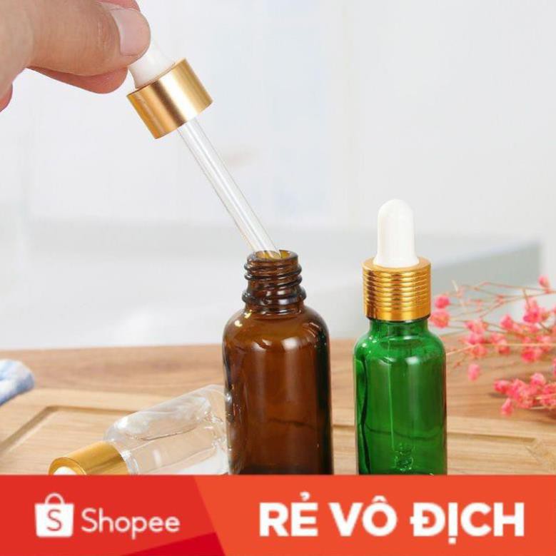 Lọ Chiết Serum ❤ [15ml,20ml] Lọ đựng tinh dầu bóp giọt khoen vàng, phụ kiện du lịch