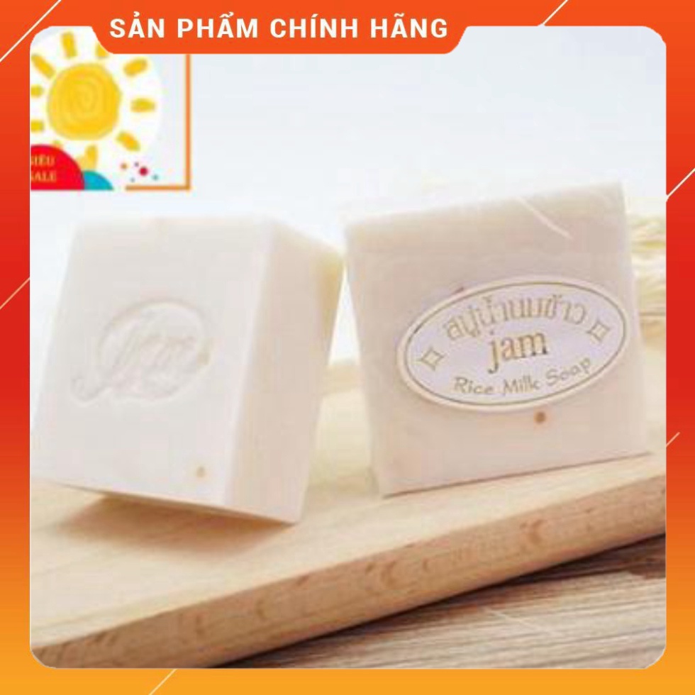 Xà Phòng Cám Gạo ⚜️FREESHIP⚜️ Xà Phòng Trắng Da Thái Lan Jam Rice Milk Soap