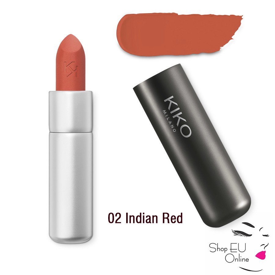 Son môi lì Kiko Powder Power Lipstick Kiko Milano chính hãng lâu trôi màu đỏ hồng trầm cherry ớt cam nâu