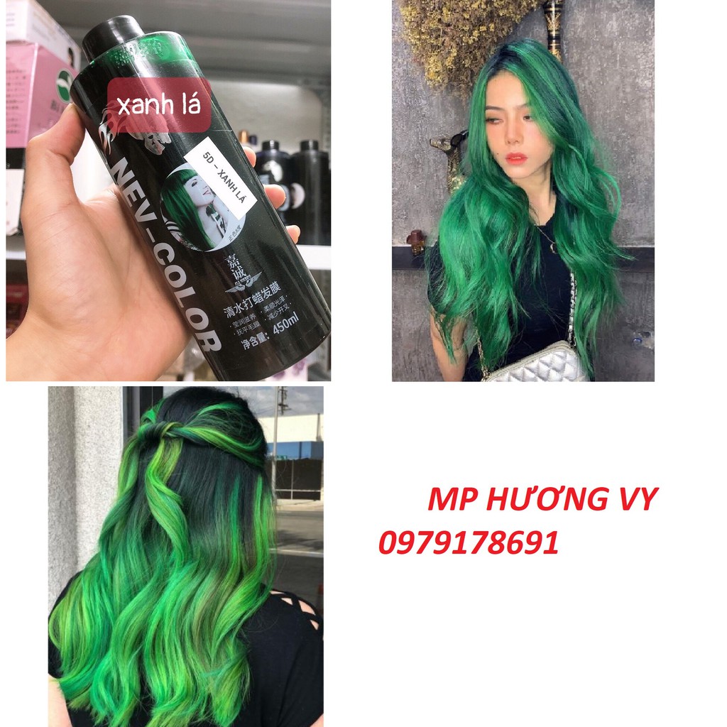 THUỐC NHUỘM PHỦ BÓNG MÀU XANH LÁ GREEN 450ML