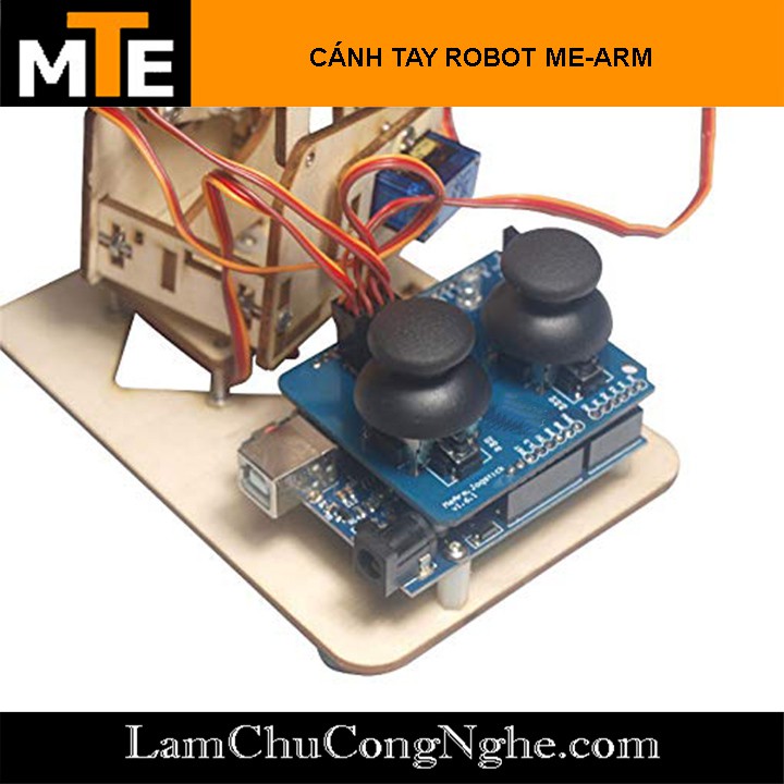 Cánh tay robot DIY Me-Arm tự ráp: khung + servo +  module joystick + ốc vít