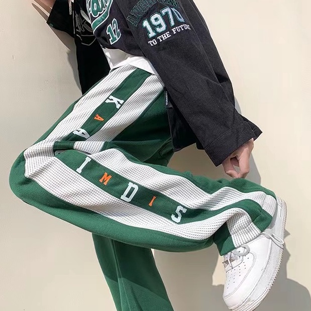 Quần Dài Nam Thể Thao Ống Suông Họa Tiết Kẻ Sọc Thời Trang Hàn Quốc Cho fashion unisex quần ống suông bigsize jogger nam simple quần jogger nữ
