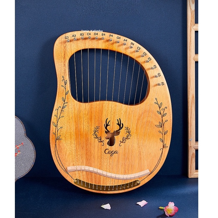 [LYRE 16 DÂY CEGA TRÒN] Đàn hạc cầm tay LYRE HARP CEGA-IM023 đày đủ phụ kiện 16 DÂY Âm vang phím chuẩn