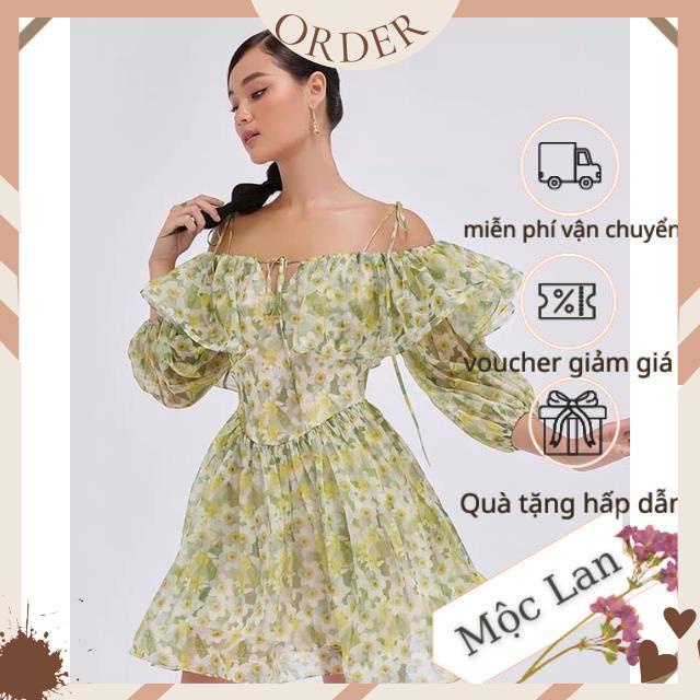 (MộcLan ORDER) Váy hoa trễ vai ca sĩ Hoà Minzy mặc cực xinh đẹp có ảnh thật | BigBuy360 - bigbuy360.vn